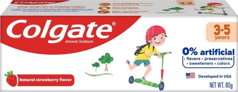 Colgate Kids 3-5 Years Toothpaste Natural Strawberry