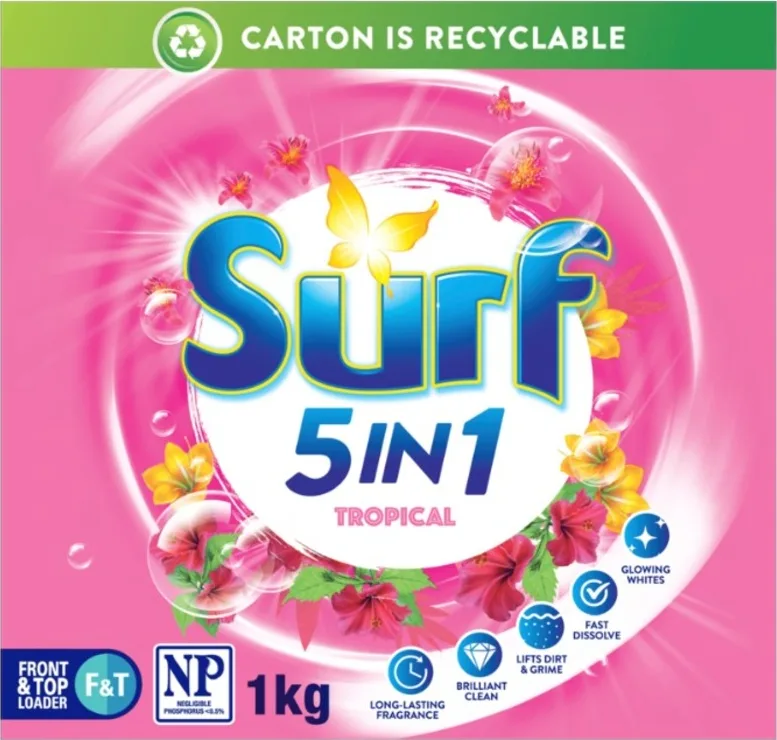 Surf 5 in 1 Laundry Detergent Powder Tropical