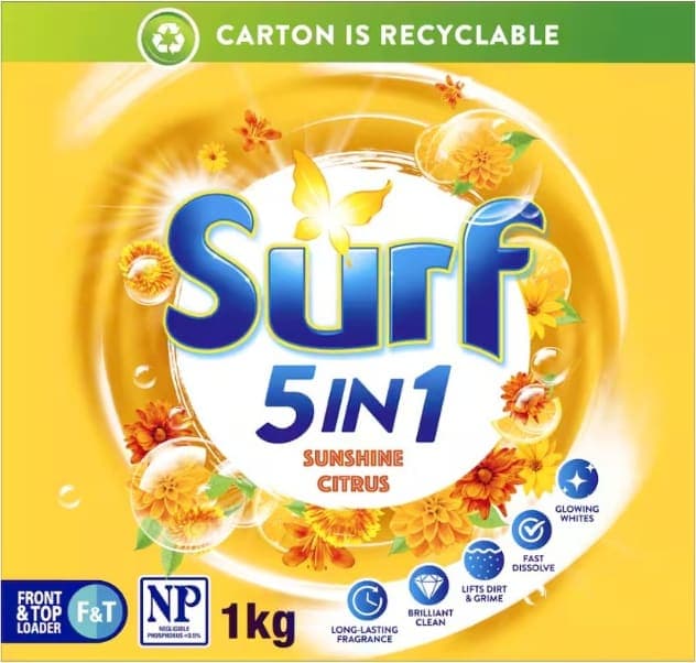 Surf 5 in 1 Laundry Detergent Powder Sunshine Citrus