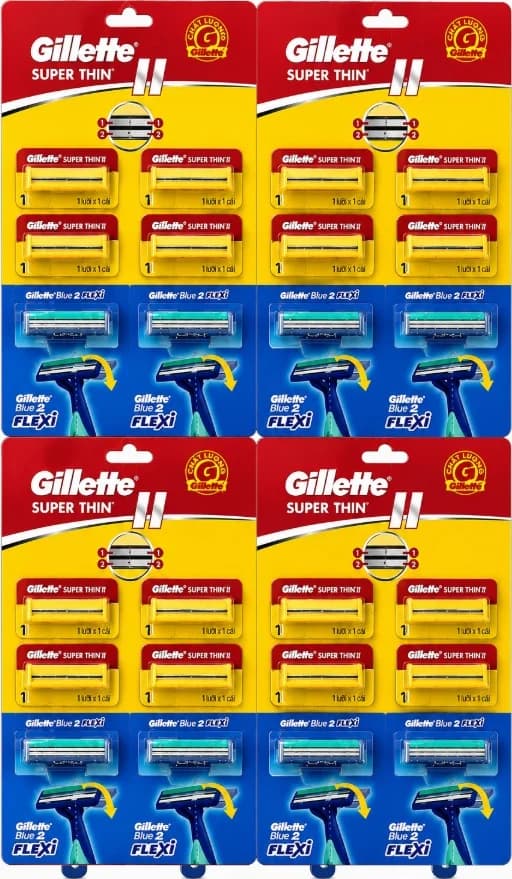 Gillette Super Thin 2 + Blue 2 Plexi Razor